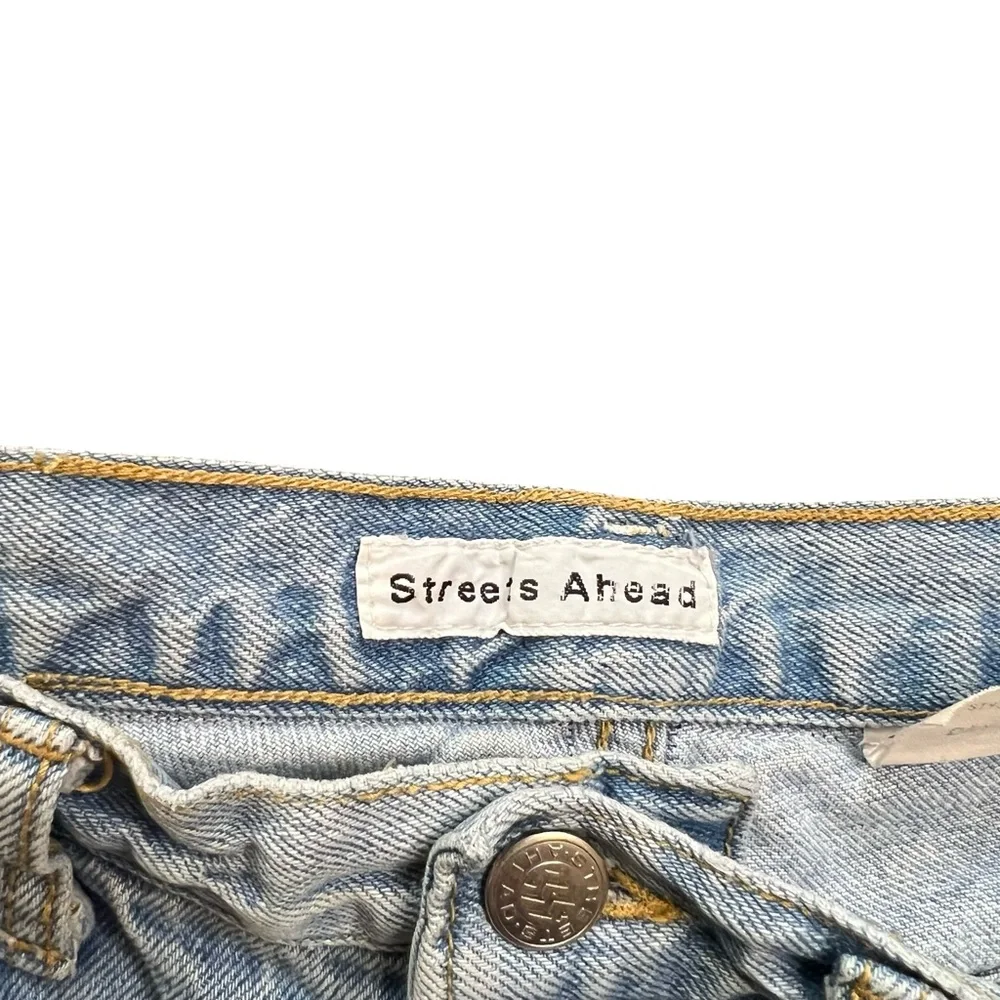 Women’s Vintage Studded Denim Shorts Fray Hem Size 10